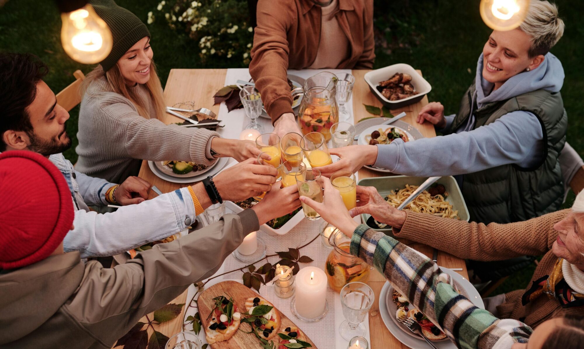 Photo by Askar Abayev: https://www.pexels.com/photo/family-doing-a-thanksgiving-toasts-5638751/